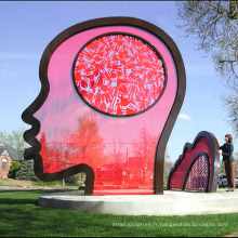 Sculpture de sculpture en acier inoxydable décoration de jardin grandes sculptures en plein air à vendre